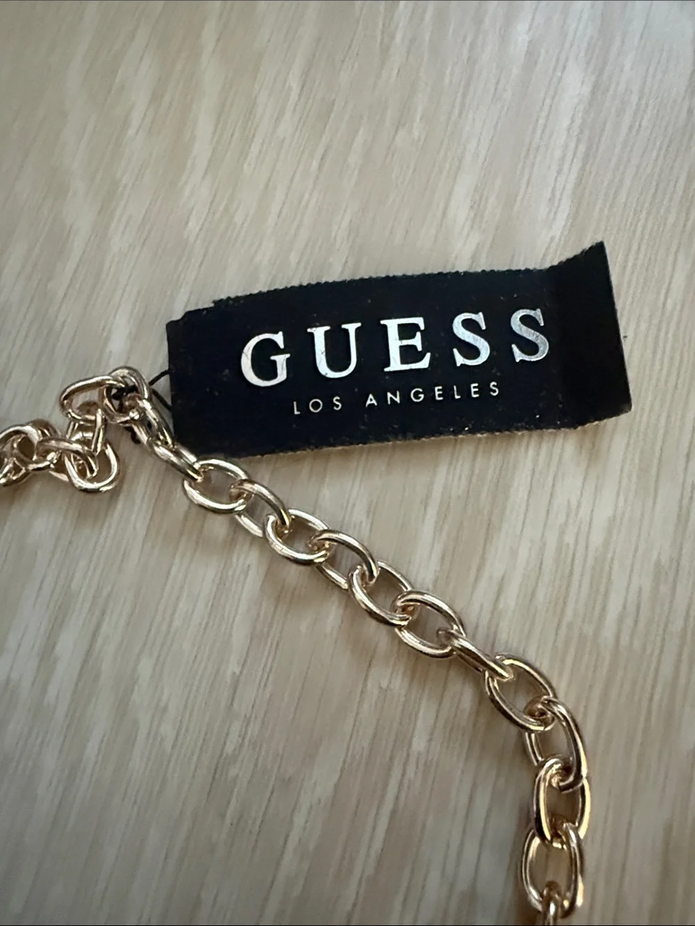 GUESS Rose Gold-Tone Textured Heart Toggle Necklace